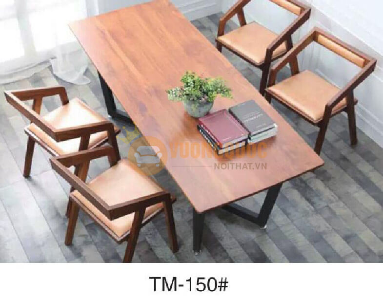 Bộ bàn ghế dài cho quán cafe sách HOY TM150-1